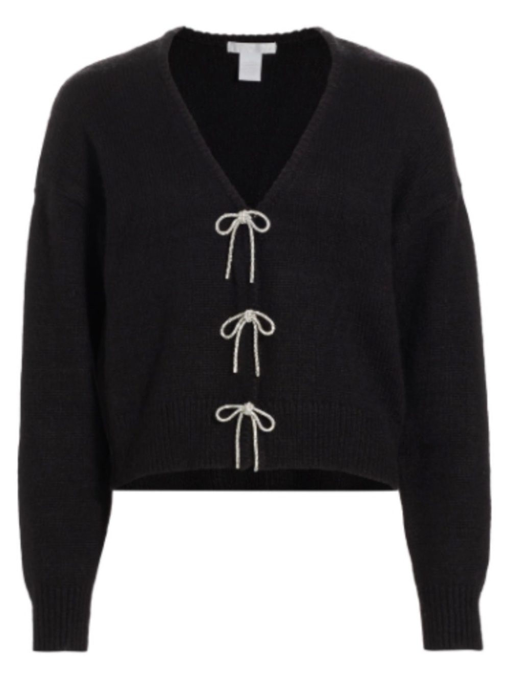 Design With History Women's Black V-Neck Sweater